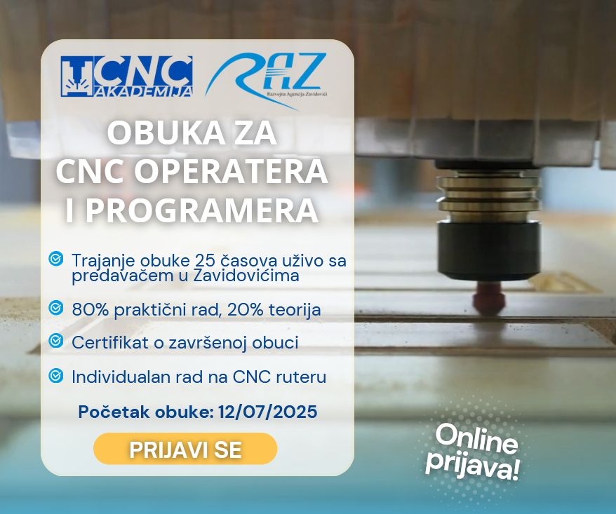 Nova obuka za CNC programera i operatera