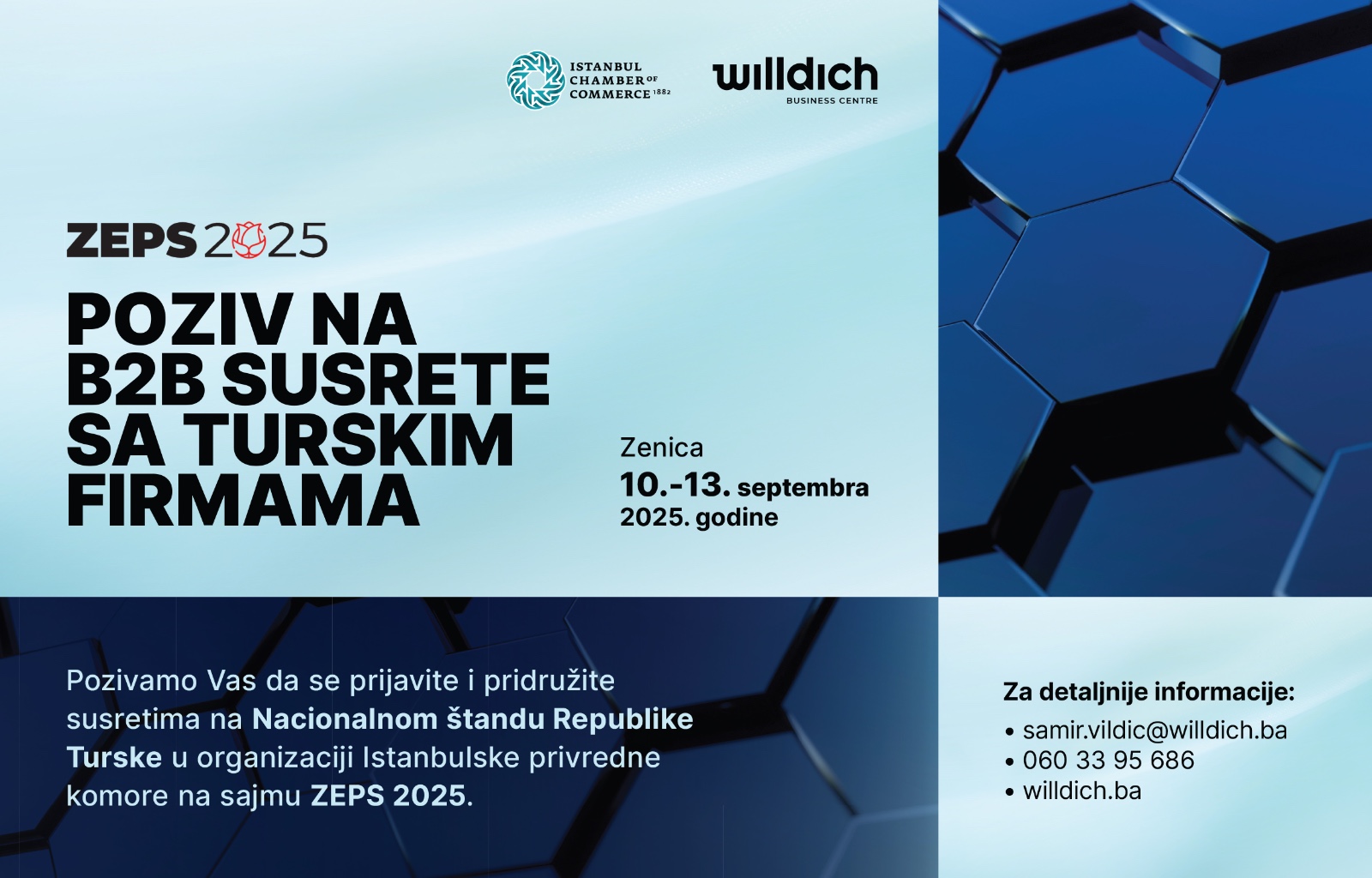 ZEPS 2025 - Poziv na B2B sa Turskim firmama
