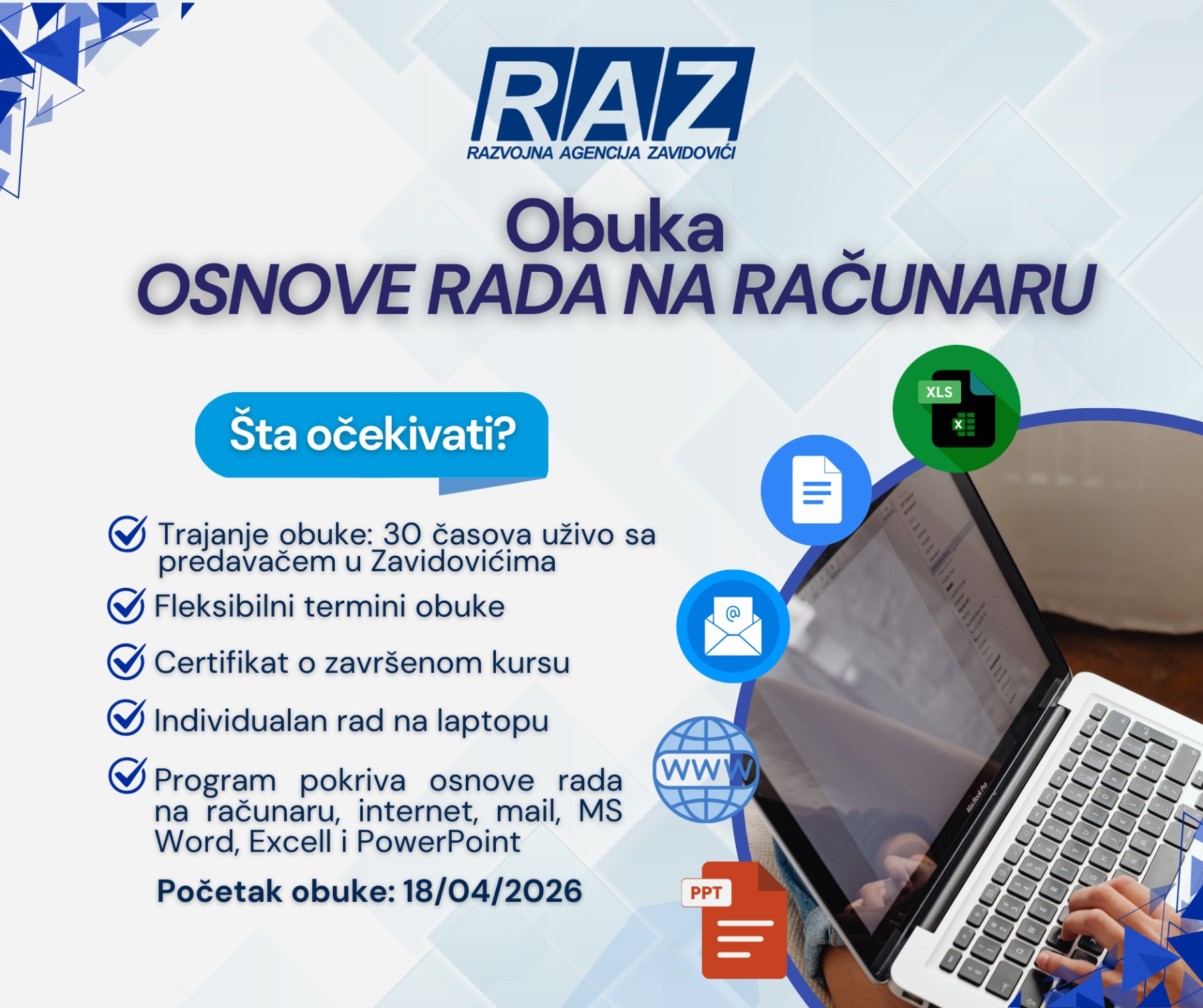 Nova obuka: osnove rada na računaru